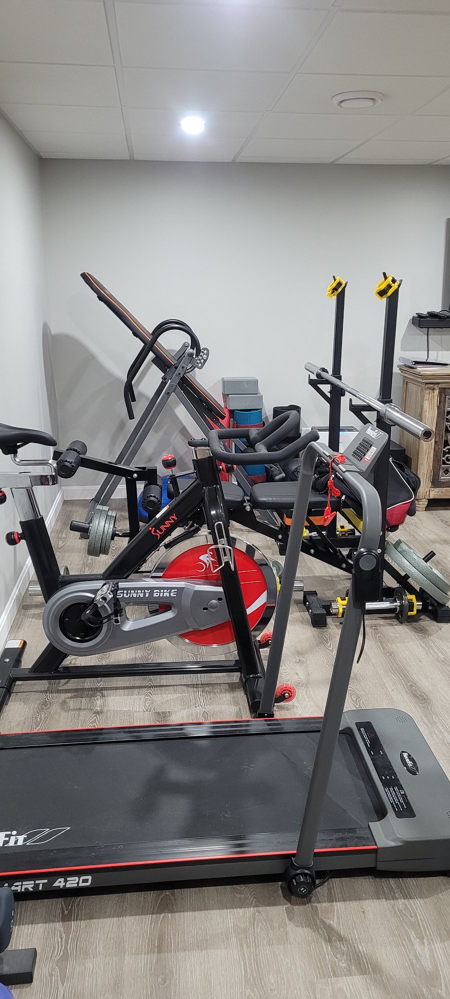 Small shared gym area.  