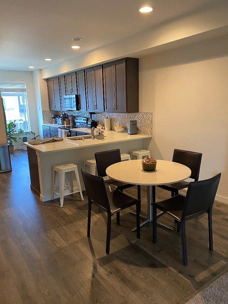 Kitchen and dining area