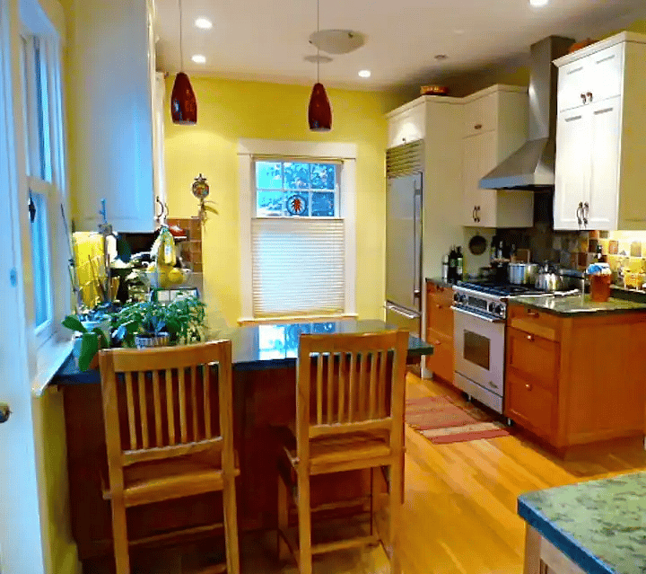 Kitchen viewed from back pantry.  