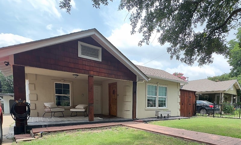 This is the main house, where I live that is visible from the street. The guest house is tucked away down the driveway.