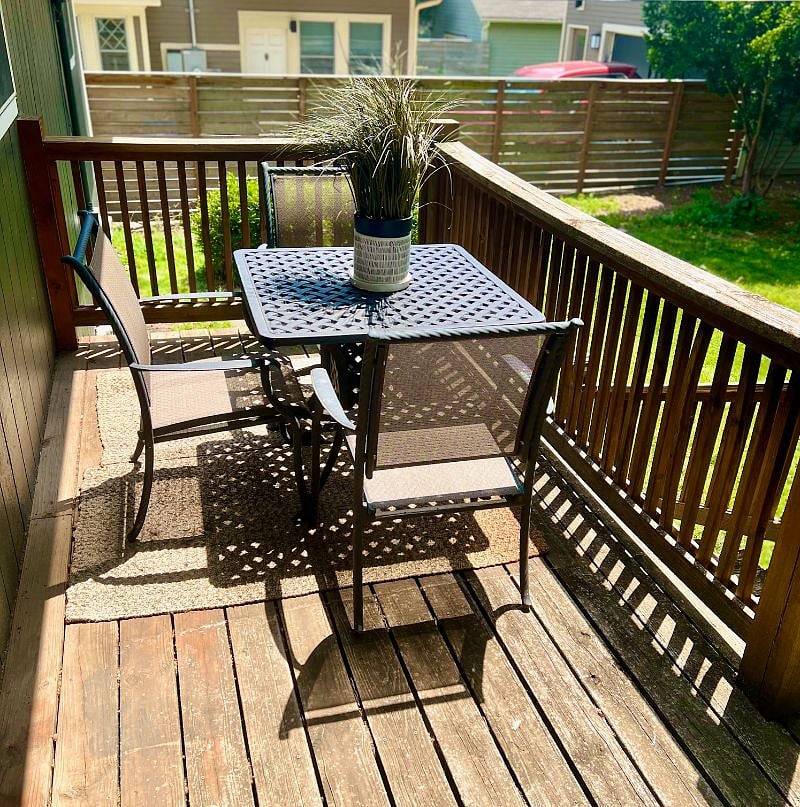Deck Off Dining Room for Outdoor Dining - Opens to Large Fenced In Back Yard