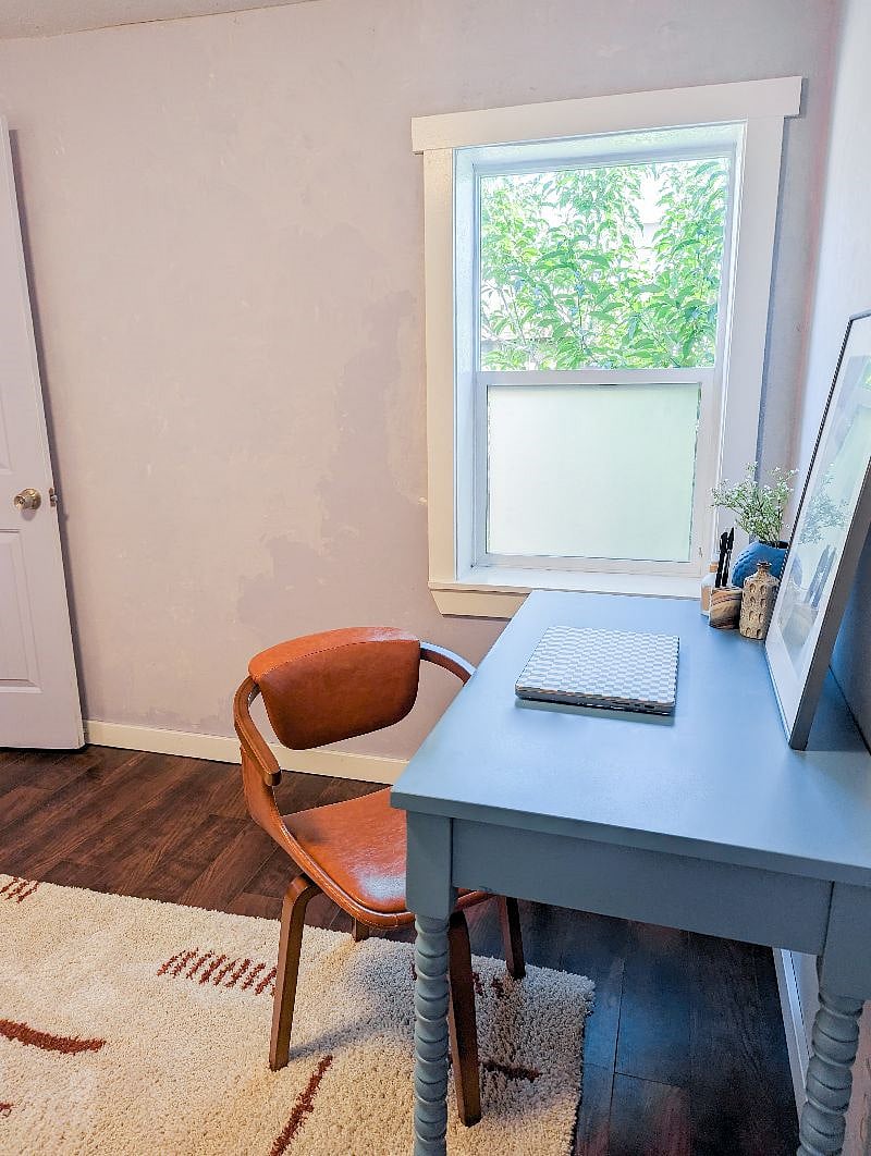 Our 1st guest bedroom has a spacious area to work from home.