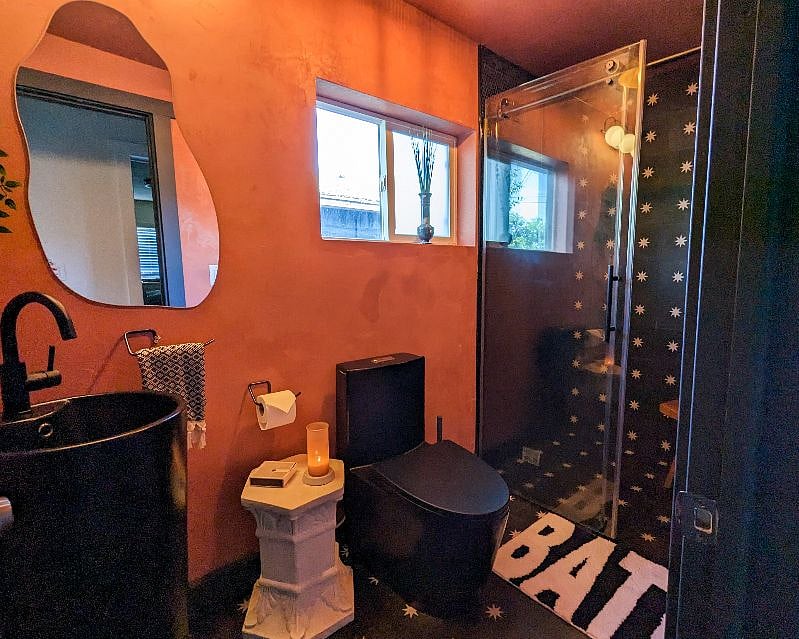 Completely renovated bathroom with step in shower.