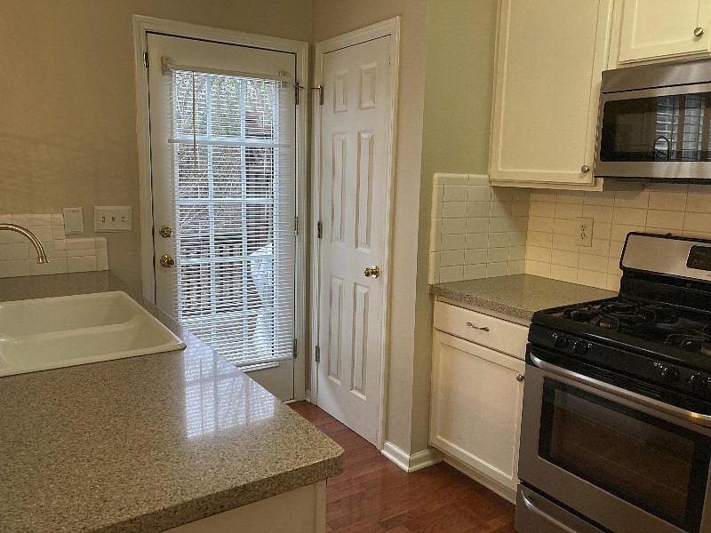 Kitchen overlooking deck.