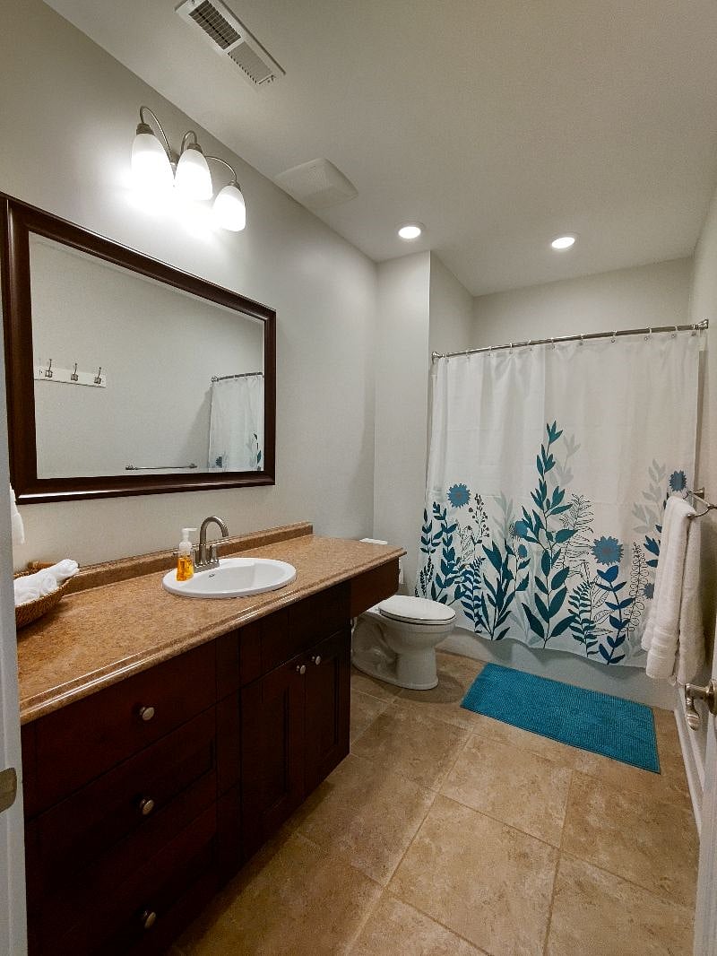 spacious bathroom