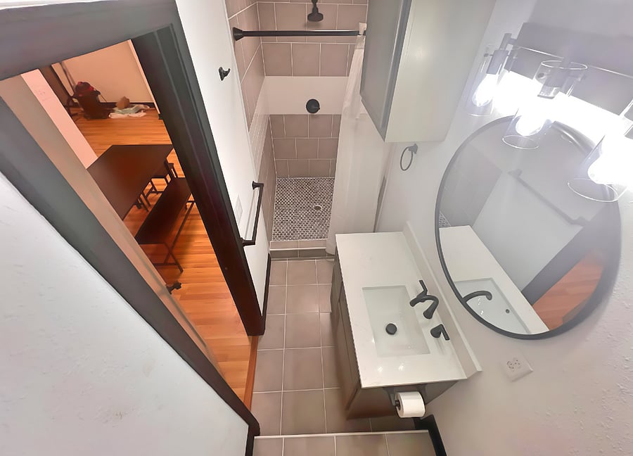 Downstairs full bathroom walk-in shower