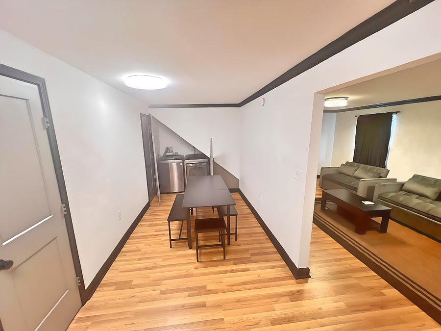 Dinning room table and washer & Dryer