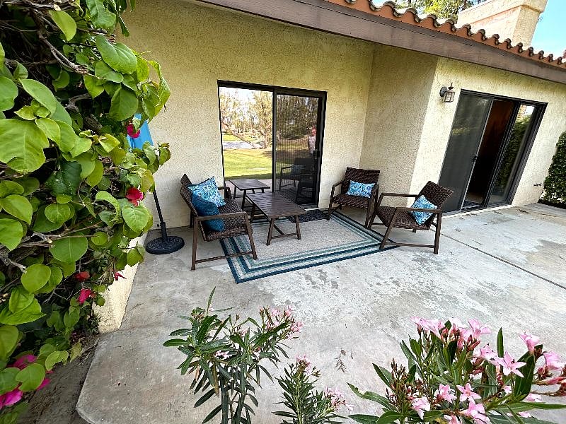 Patio off your primary bedroom and living room