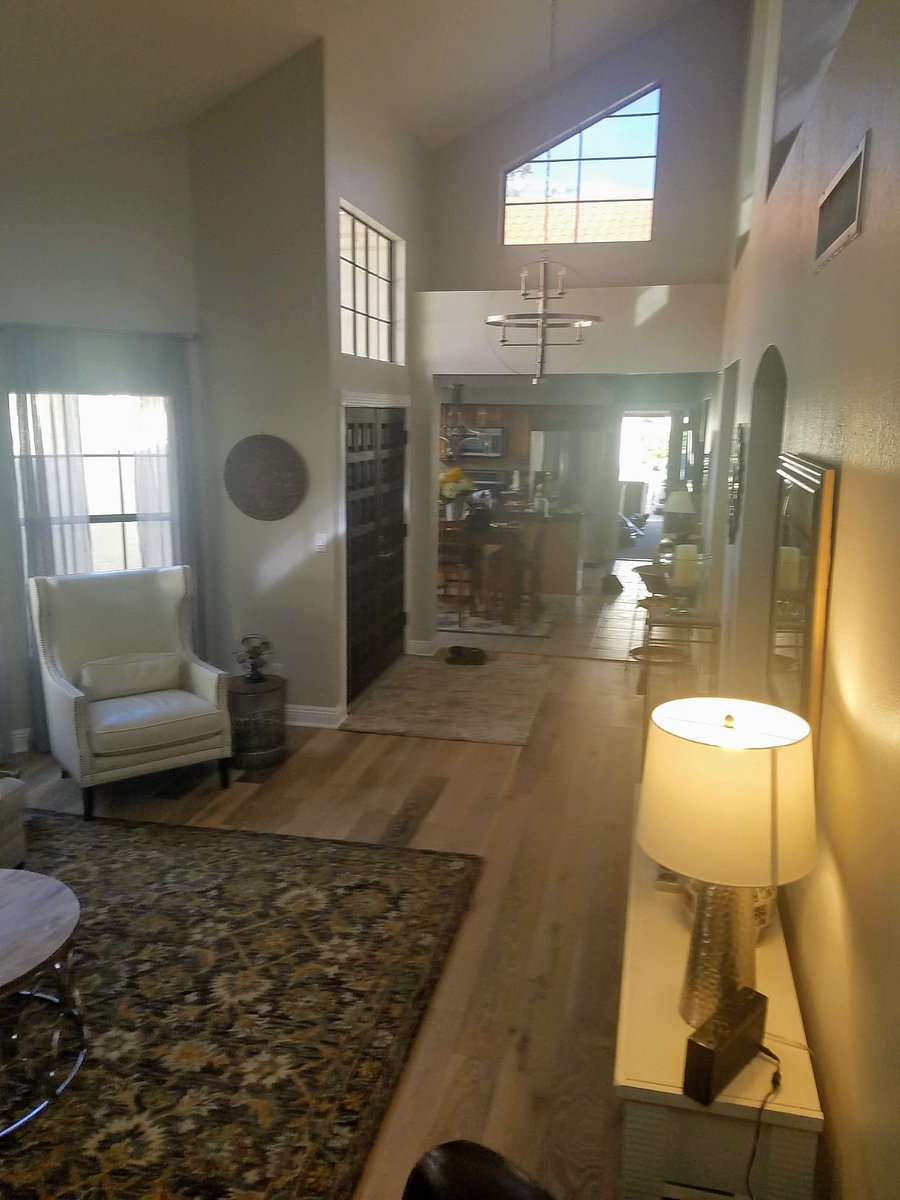 View looking at the entrance and looking into the Kitchen