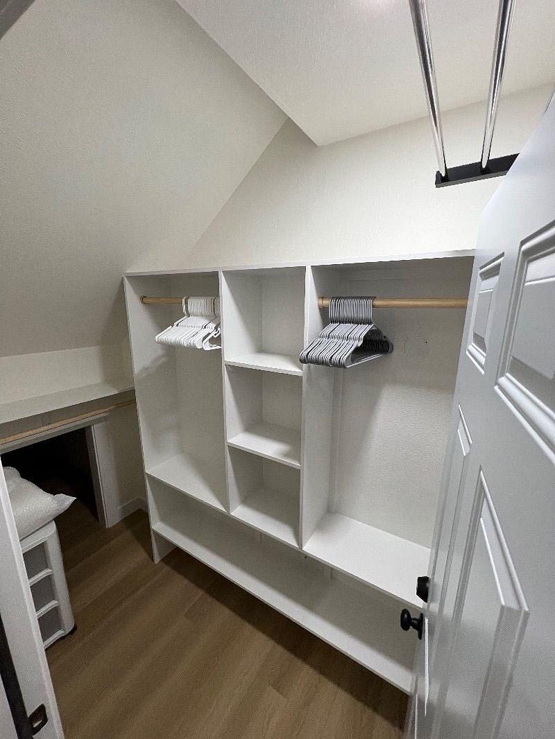 Large walk-in closet off of bedroom.