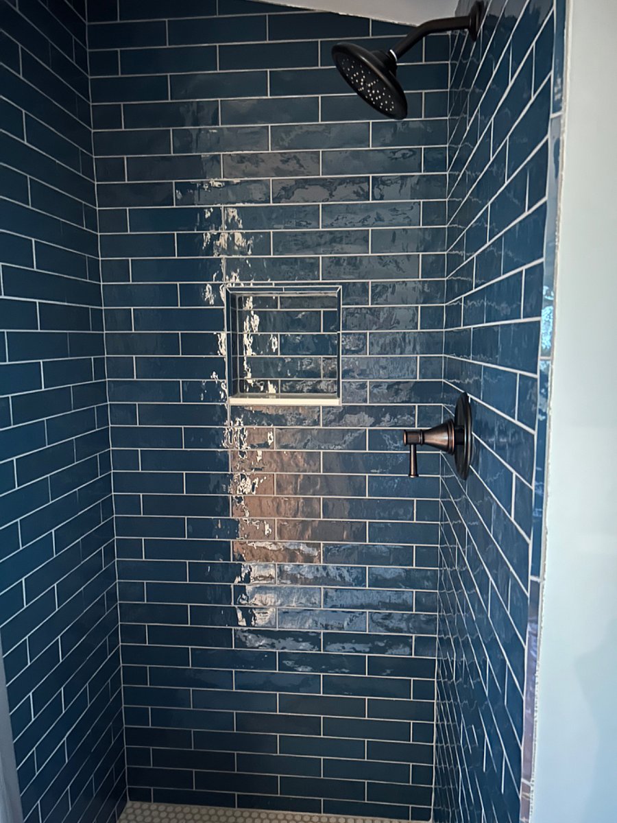 Tiled shower