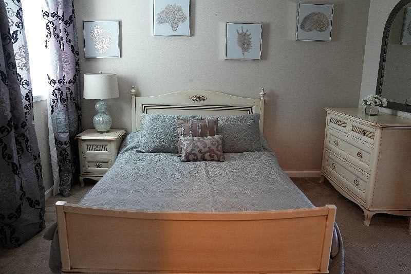 Bedroom with small walk-in closet