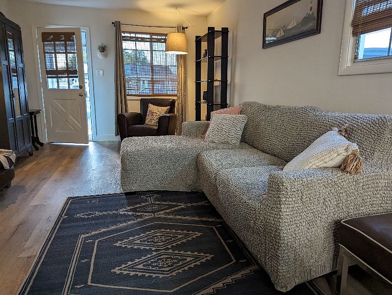 Small, cozy living room. Brand new 47 inch T.V. not pictured.