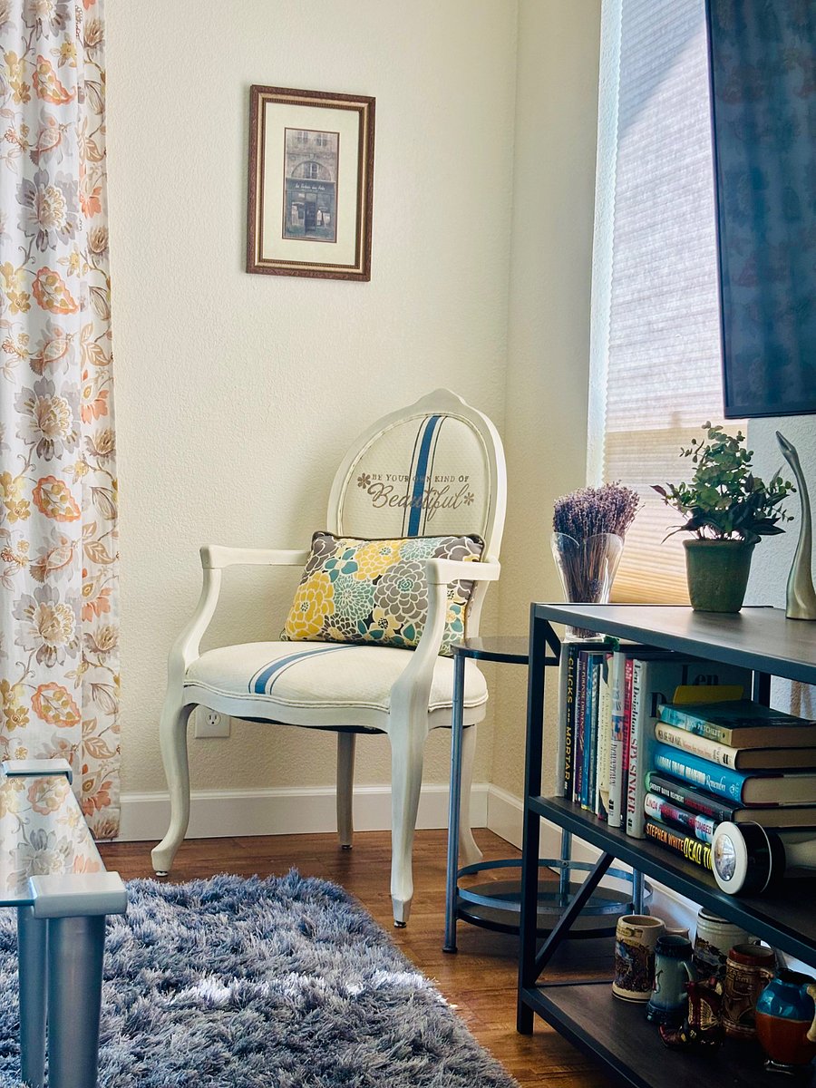 A bright reading nook with your favorite book. 