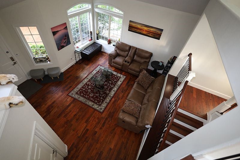 Living room view from the bonus/office area