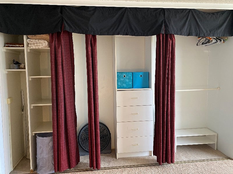 Bedroom closet with ample storage
