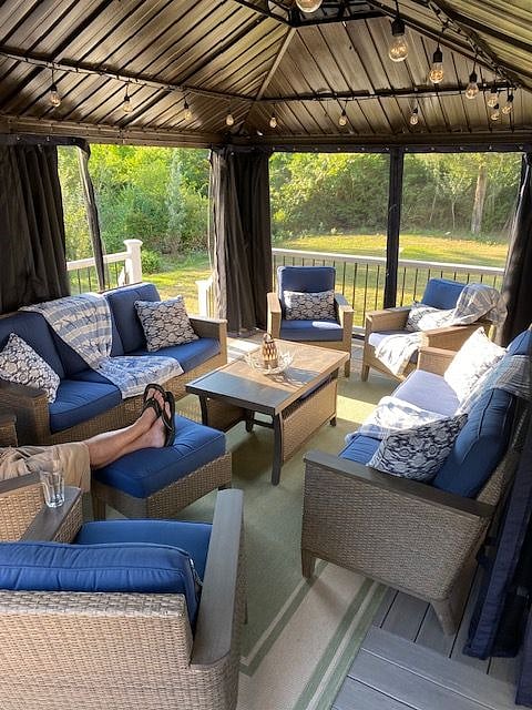 large covered deck