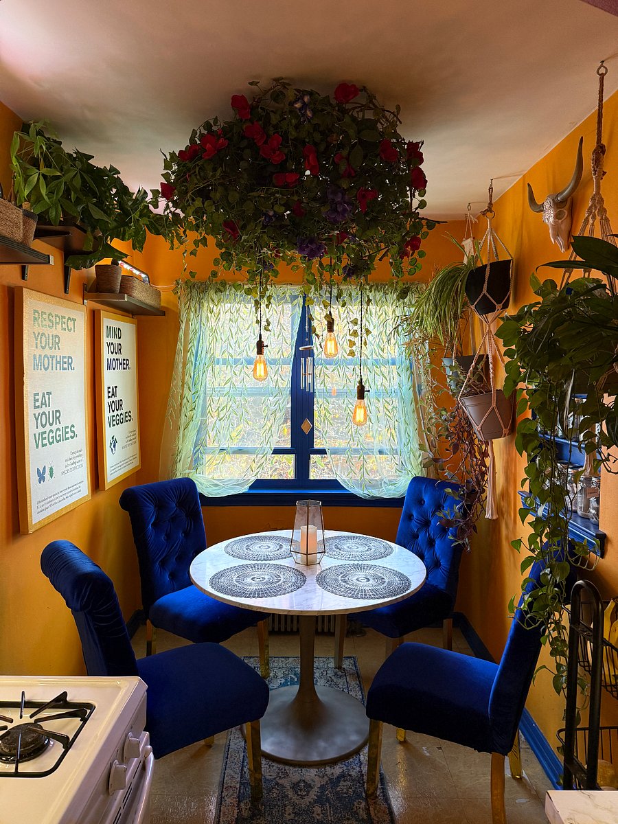 View of kitchen dining table and window