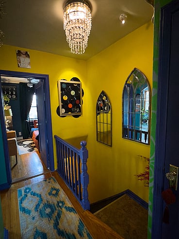 View of hallway from kitchen