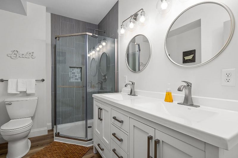 Master Bathroom - Walk-in Shower and Double Vanities