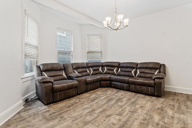 Electric reclining couch with USB ports in Living Room