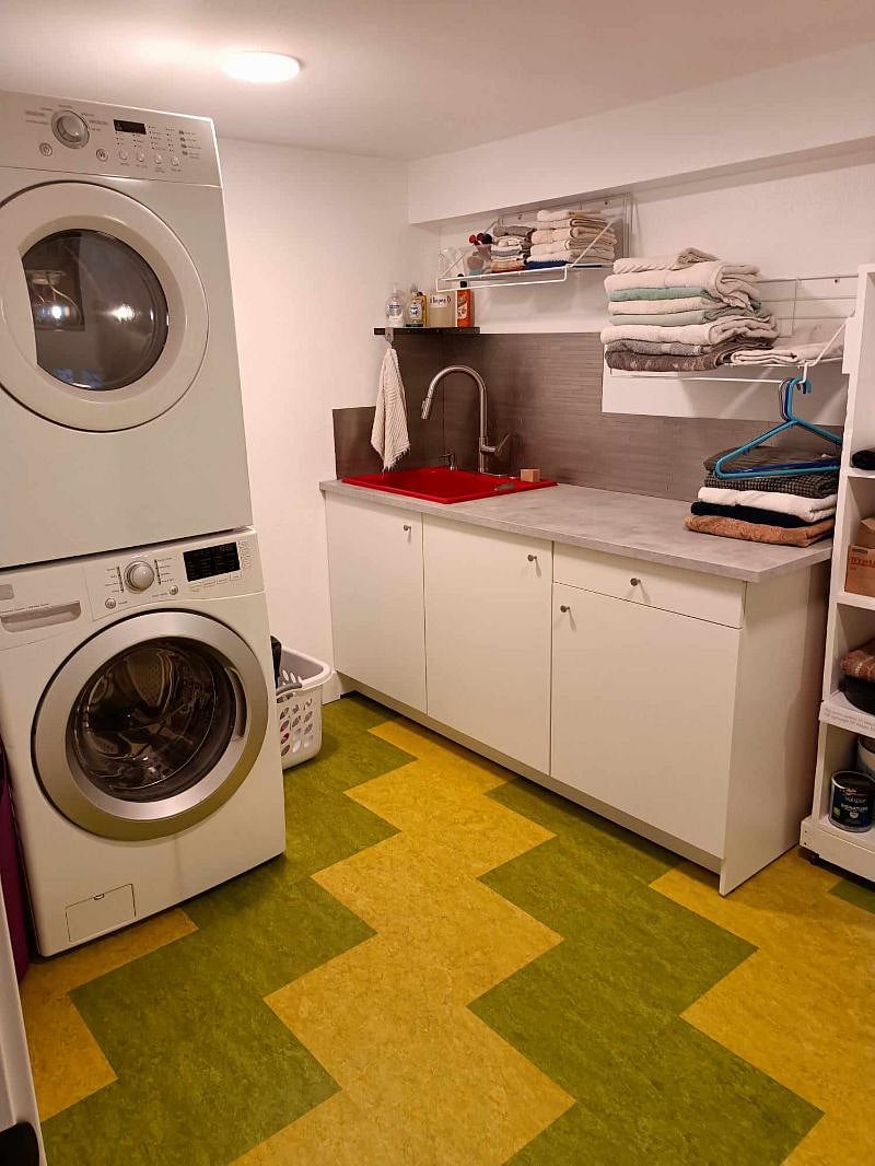 Laundry room with utility sink