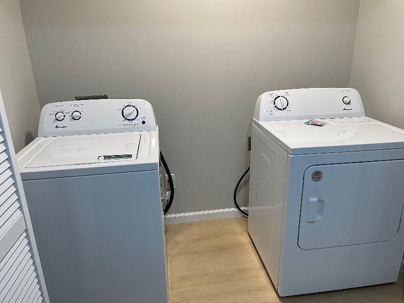 Onsite washer and dryer in a closed off laundry room