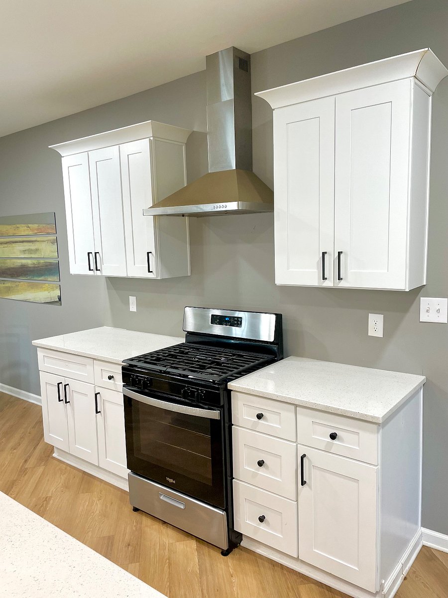 Lots of cabinets for storage 