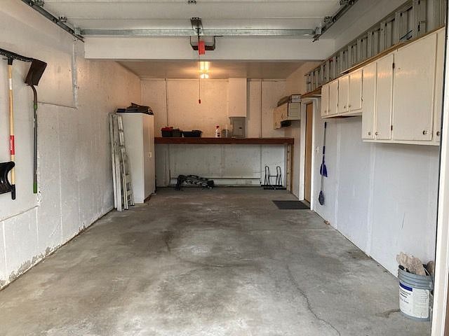 Garage with lots of storage.