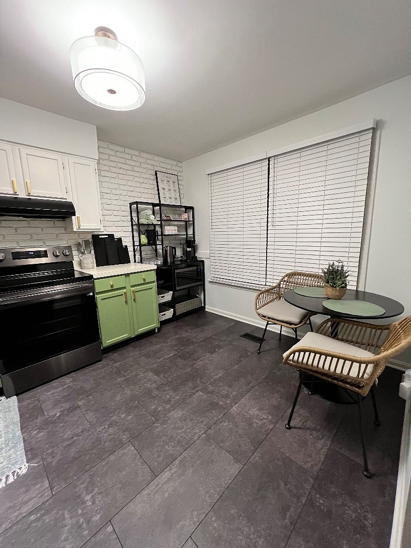 A coffee station providing you with a dedicated space to indulge n your love for coffee (or tea, perhaps).  