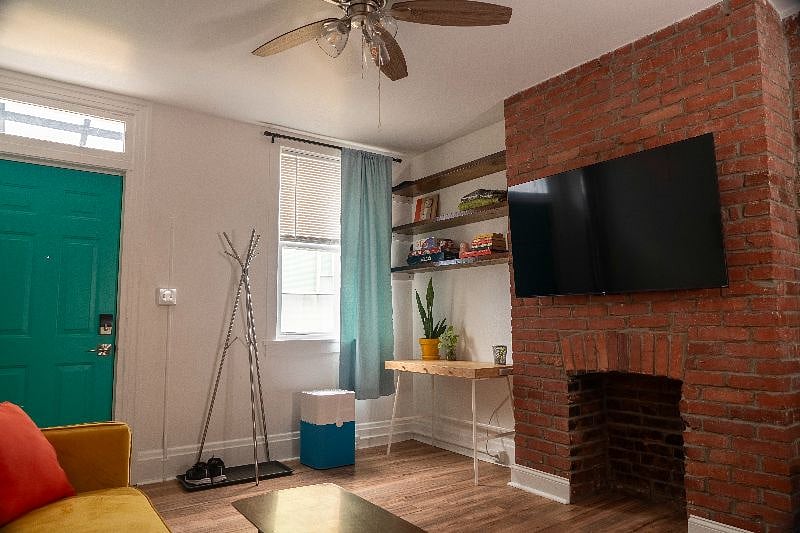 living room with smart TV