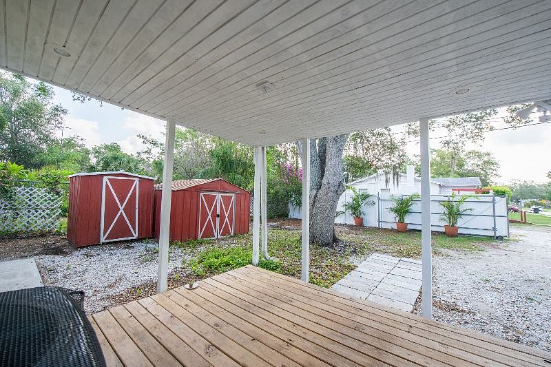 view of backyard from back door