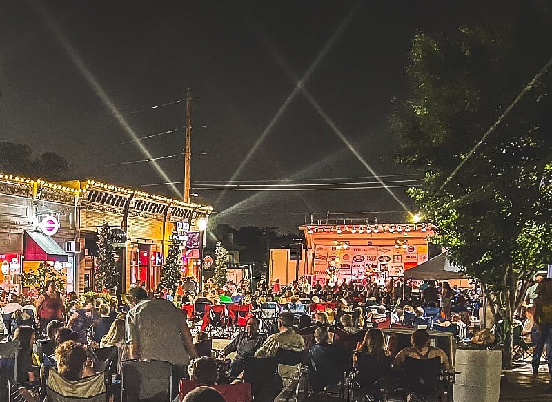 Summer Night festival, just up the road. During festivals you can hear the music from the patio while the inside of the house remains quiet.