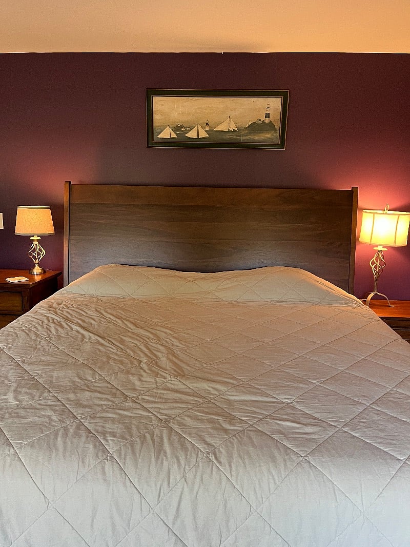 King size bed in master bedroom