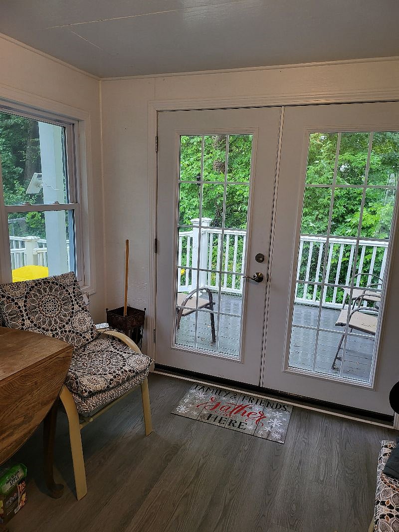 Enclosed porch and outside deck