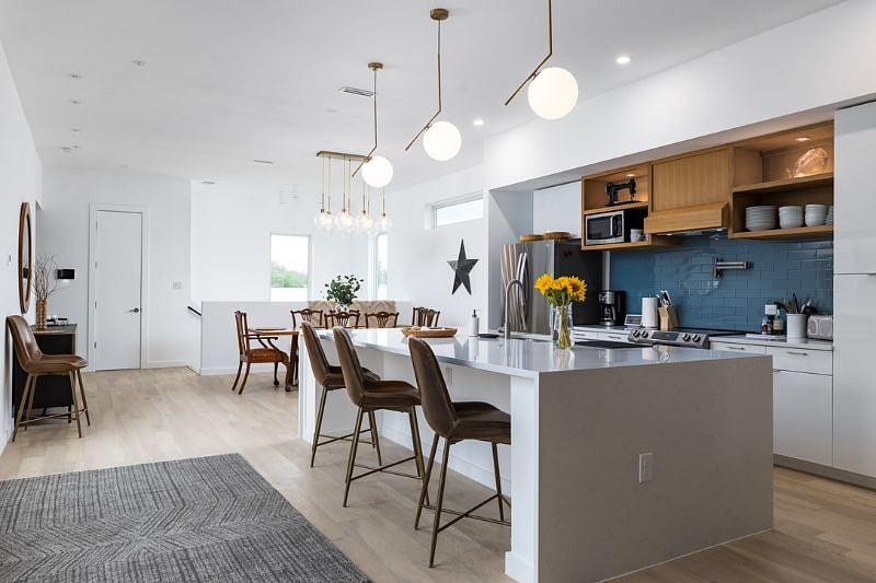 Second Floor open Kitchen / Dining / Living area.