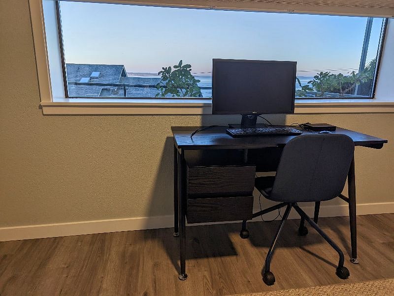 Workstation with USB-C power/docking station.