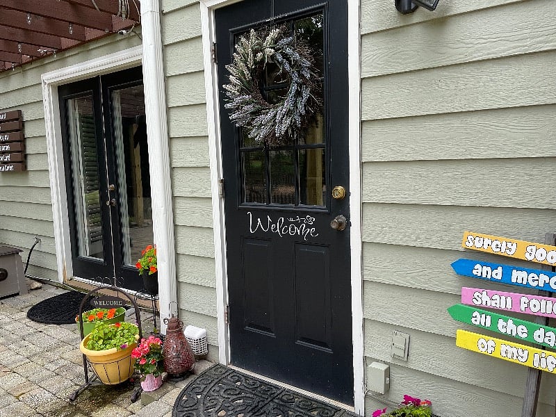 Private Entrance at Rear of House