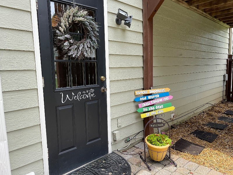 Private Entrance at Rear of House