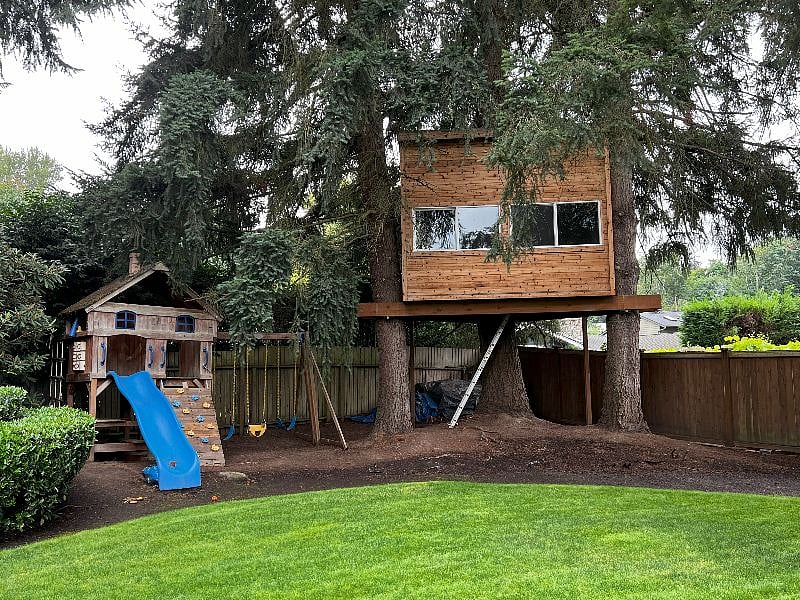 Treehouse and play equipment if you have visiting guests.