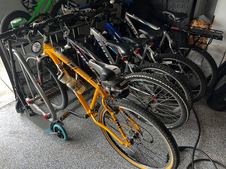Bikes and helmets available for use