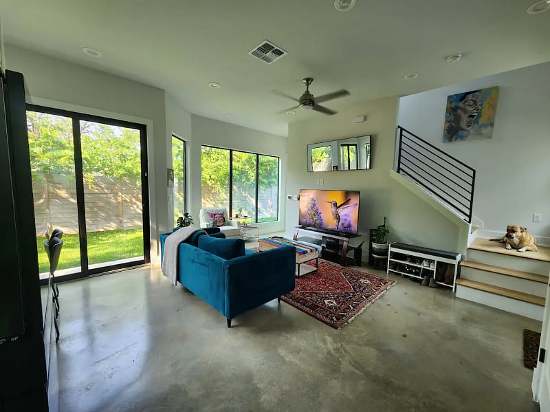 Bedrooms are on the second floor.