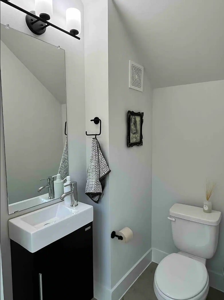 Half bathroom on the first floor.