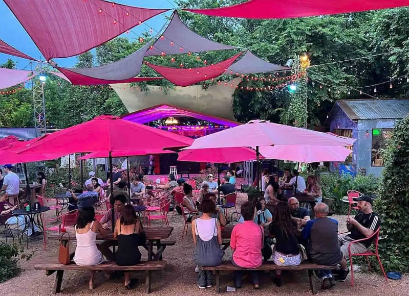 The Butterfly Garden at the Vortex, one of many nearby places for food & drinks!