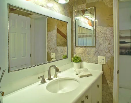guest bathroom - whirlpool bathtub