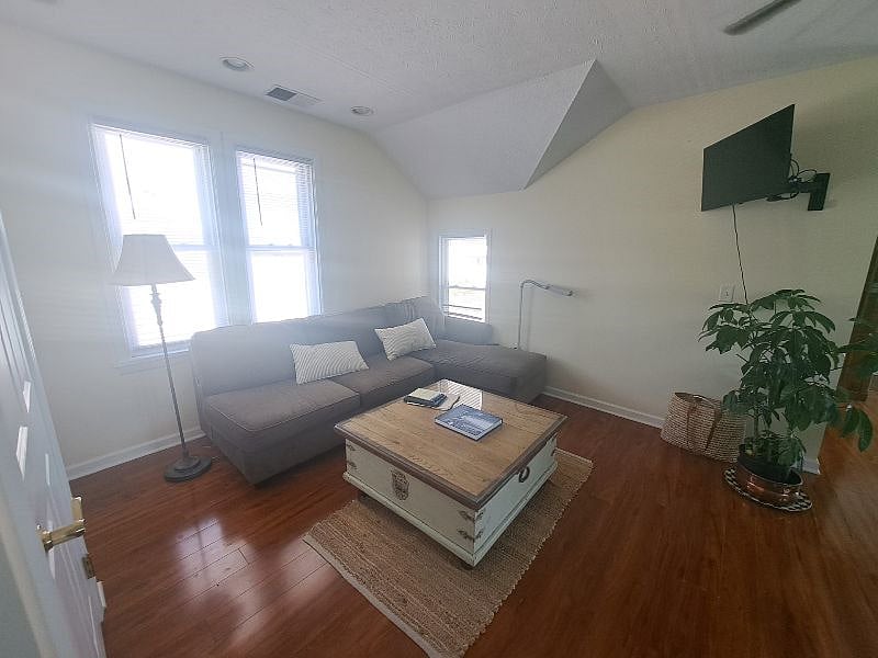 Living room with smart tv