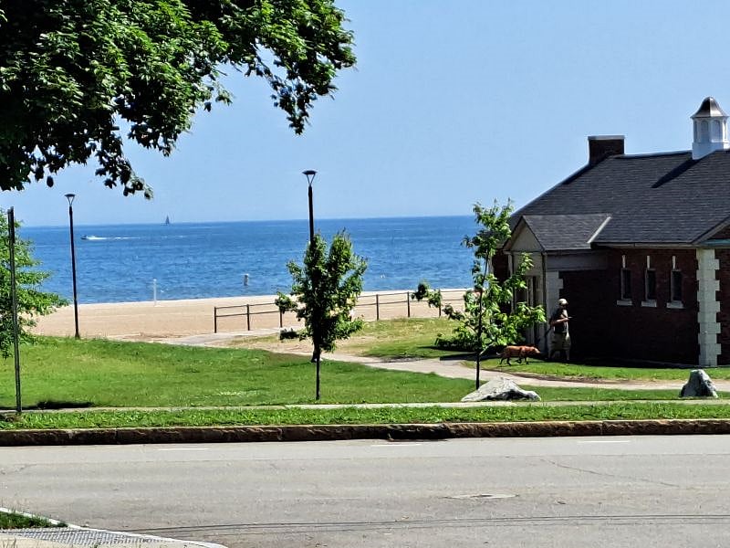 Ontario beach park across Beach Ave.