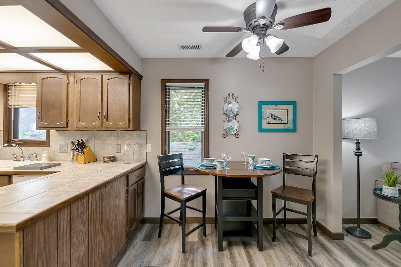 dining area, extra stools can be available