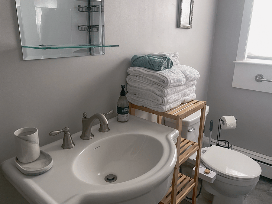 Fresh towels are provided for each guest