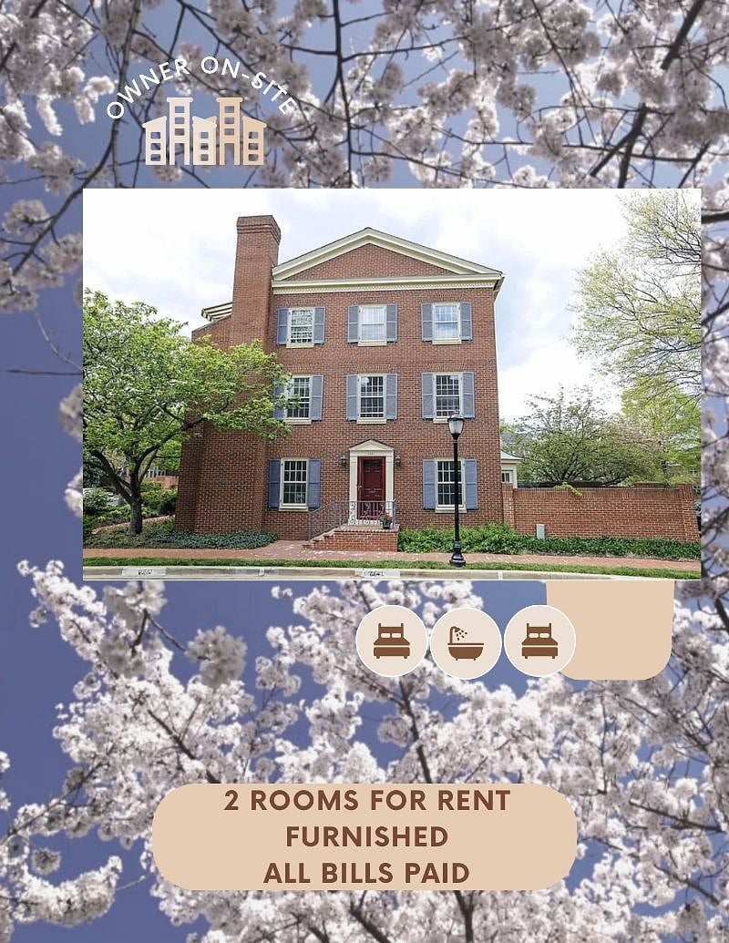 Rent a room on the second floor of this beautiful townthone in upper NW DC. Access to common areas of home, patio with grill, and georgeous neighborhood grounds.